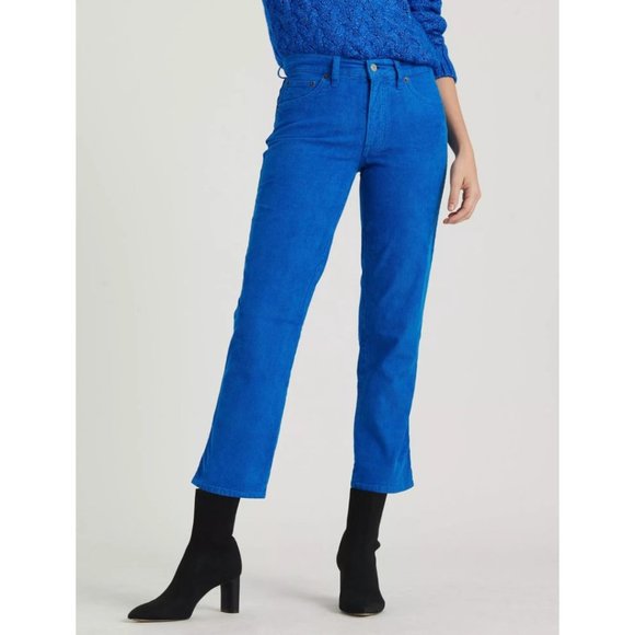 Lucky Brand Denim - NEW Lucky Brand Blue Corduroy Straight Crop Jeans